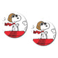 Snoopy Red Baron Car Coasters | Set of Two