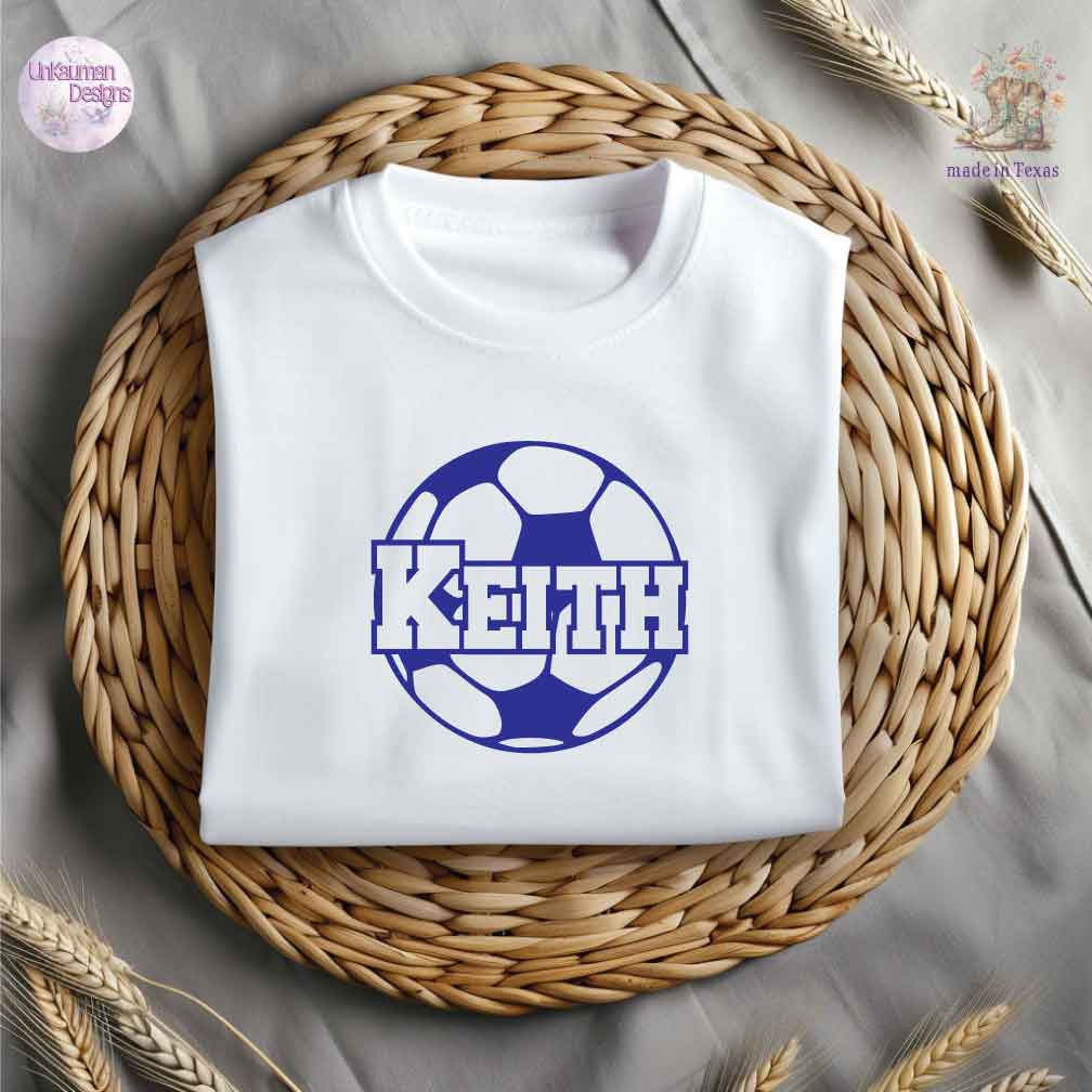 Personalized Soccerball Sports Iron On Vinyl Decals