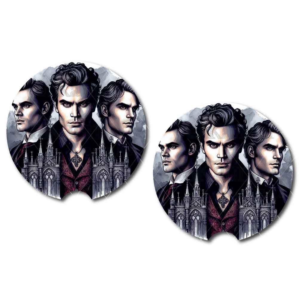 Vampire Stephen Car Coasters | Set of Two