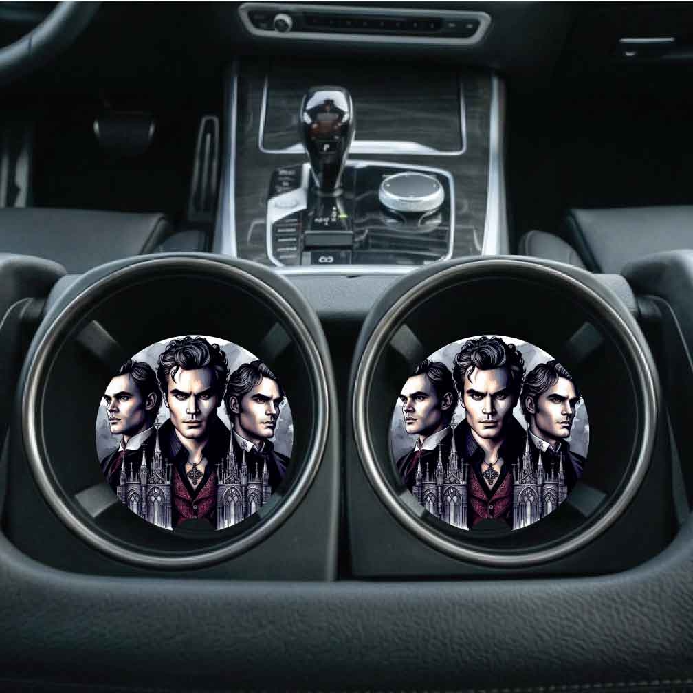 Vampire Stephen Car Coasters | Set of Two